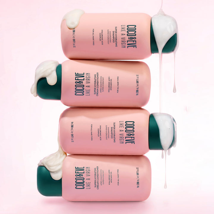 Coco & Eve Like a Virgin Shampoo & Conditioner Bundle Set - Natural, Sulfate free Hair Care with Argan Oil, Coconut and Avocado Oil | For Dry Damaged, Color Treated Hair | Anti Frizz (8.4 fl oz each)