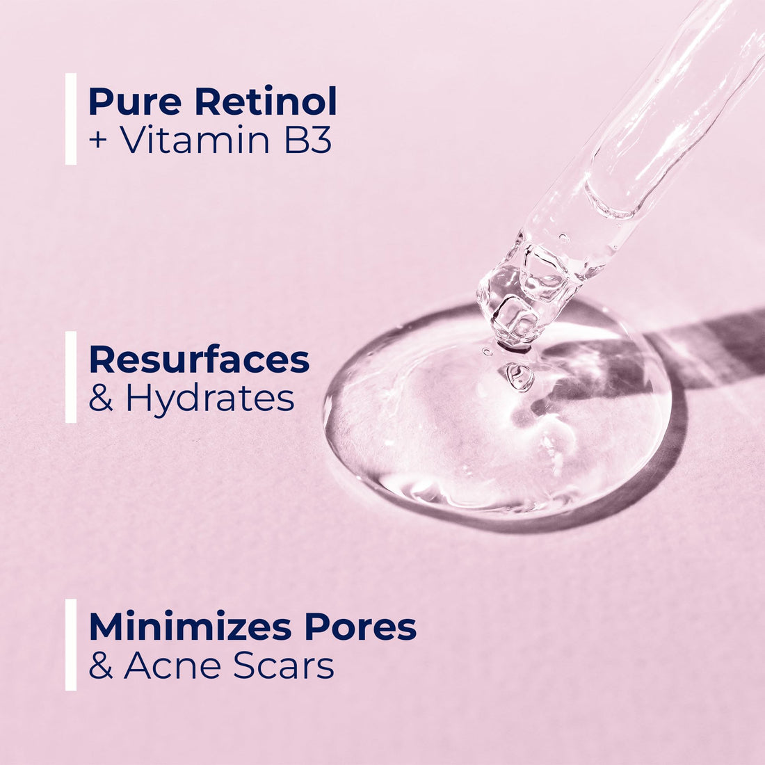 Resurfacing Retinol Serum for Face with Vitamin B3 - Retinol Total Package Serum for Anti Aging, Wrinkles, Fine Lines, Acne Scar and Sun Spots for a Radiant Complexion - Boost Collagen and Hydrates
