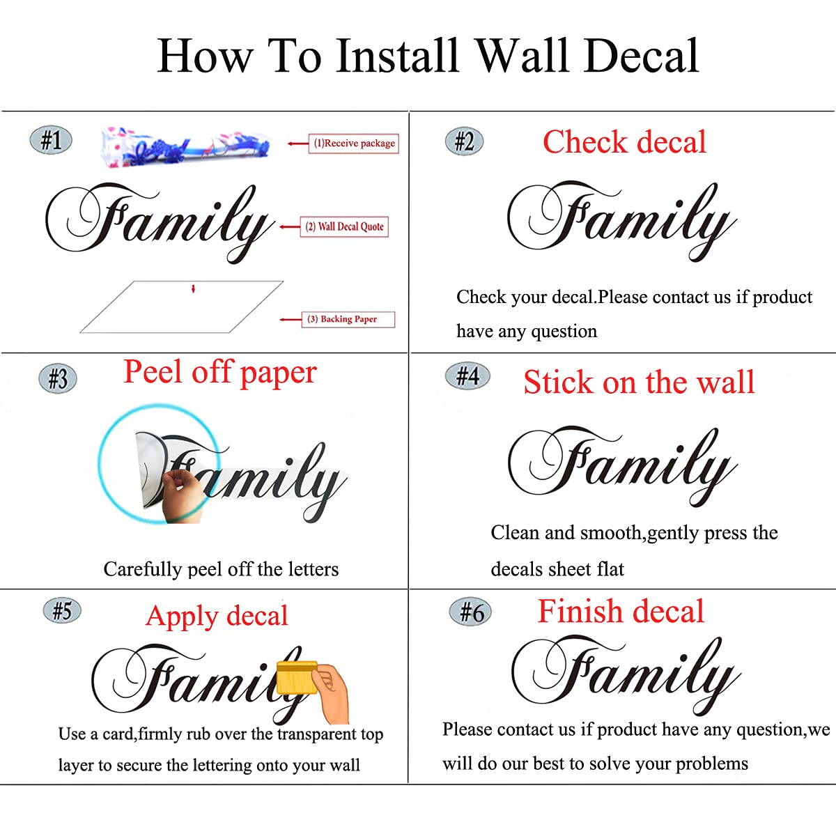 Family Like Branches on a Tree Wall Sticker Removable Home Decor Art Stickers (Family Tree)