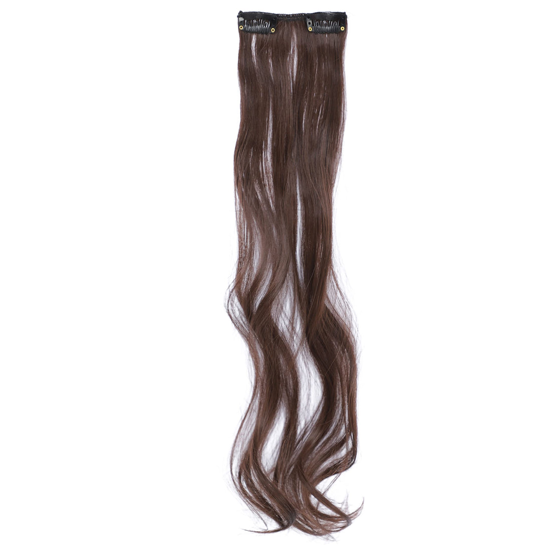 Chestnut Brown-6# : SWACC Women 20 Inches Curly Full Head 7 Separate Pieces Heat Resistance Synthetic Hair Clip in Hair Extensions (Chestnut Brown-6#)