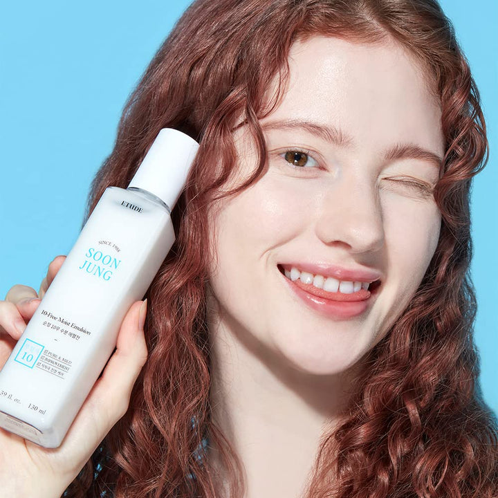 ETUDE SoonJung 10 Free Moist Emulsion 130ml 21AD | Hypoallergenic Non-Irritating Hydrating Emulsion for Skin Damage Care and Relaxation | Korean Skin Care