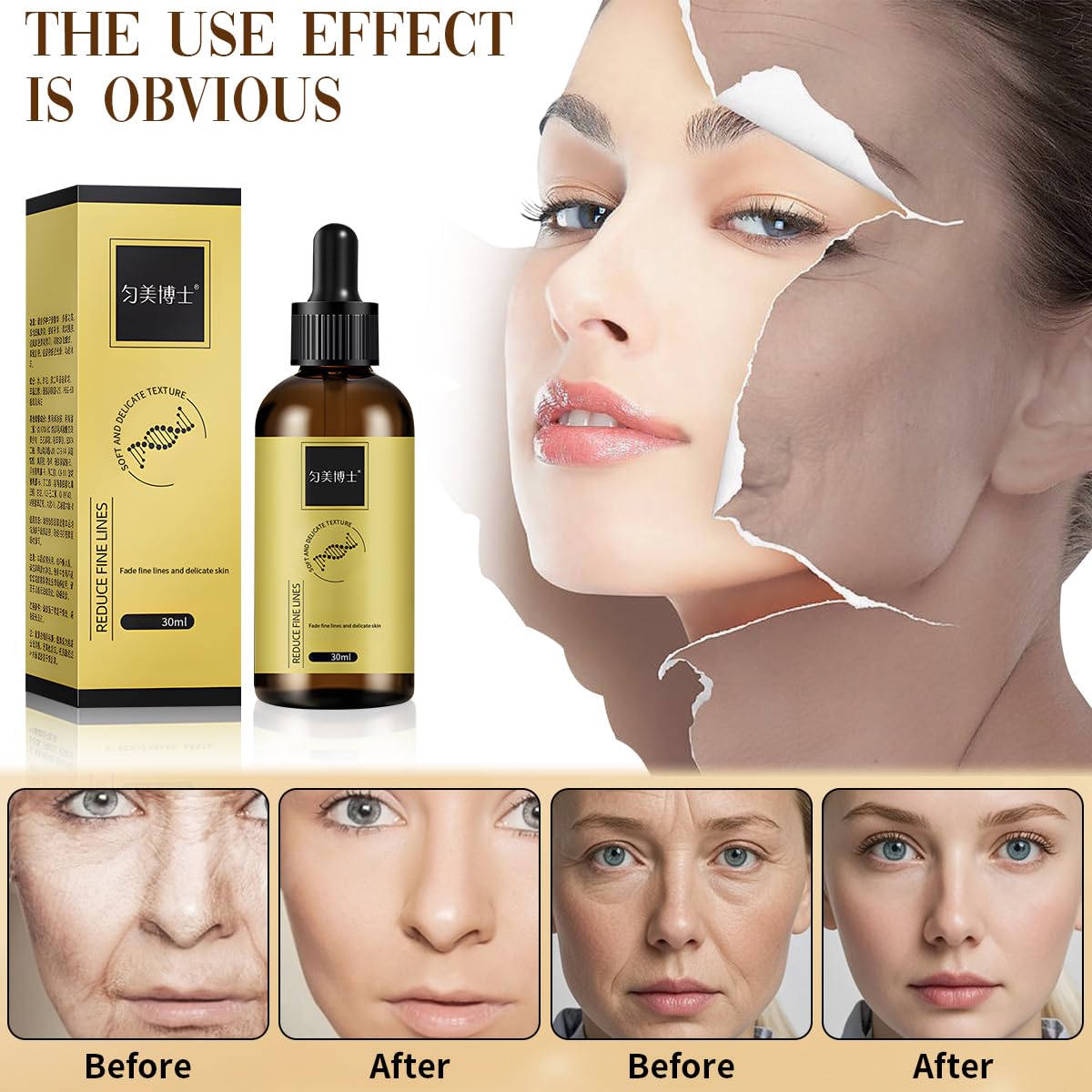 Anti-wrinkle Firming Serum, Anti-Aging Essence, Reduce Fine Lines Firms Skin, Hydrate & Moisturize for All Skin Types (2pcs)