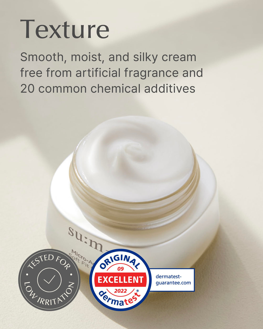 SU:M Micro-Active Soft Fit Cream (1.67 fl oz) - Deep Hydration for Elasticty, Sensitive Skin. Korean Skin Care. Peptides, Fermented Nutrients.
