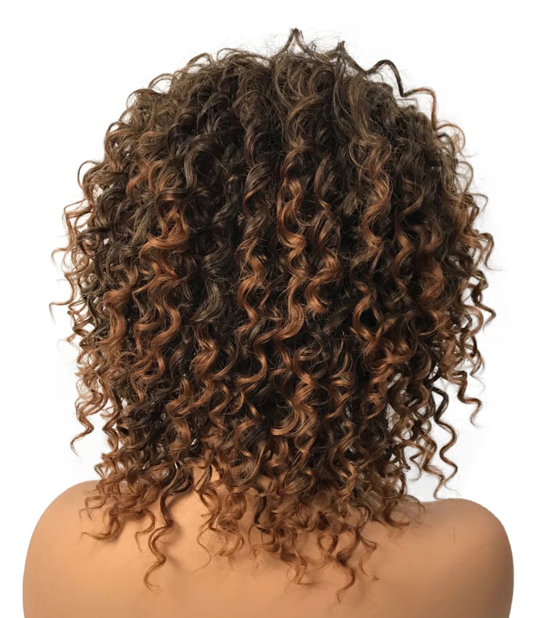 Brown#2T30: Wiginway Women Wigs Medium Curly Brown Wigs Synthetic Wig Hairpieces For Women Remy Hair Hair Pieces 8 Inch(#2T30)