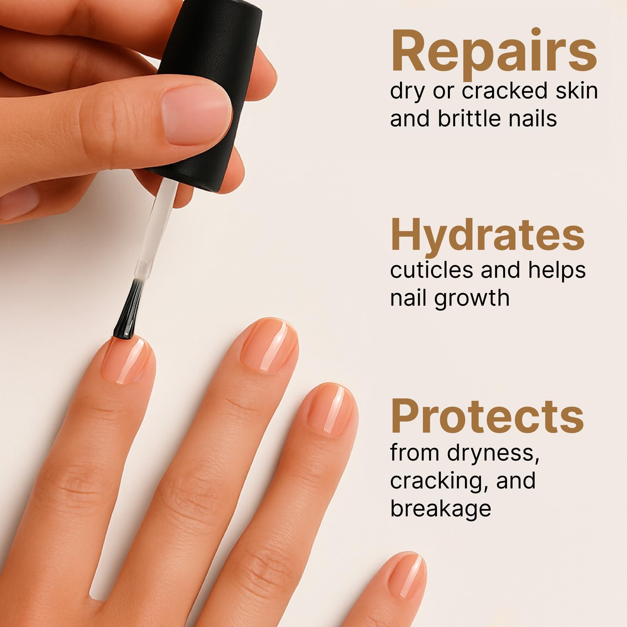 C CARE Vanilla & Sugar Cuticle Oil For Nails - Repairs Cuticles Overnight - Moisturizes and Strengthens Nails and Cuticles - Dropper & Brush included - 2.5oz