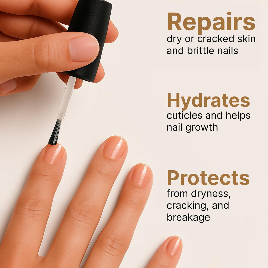 C CARE Vanilla & Sugar Cuticle Oil For Nails - Repairs Cuticles Overnight - Moisturizes and Strengthens Nails and Cuticles - Dropper & Brush included - 2.5oz