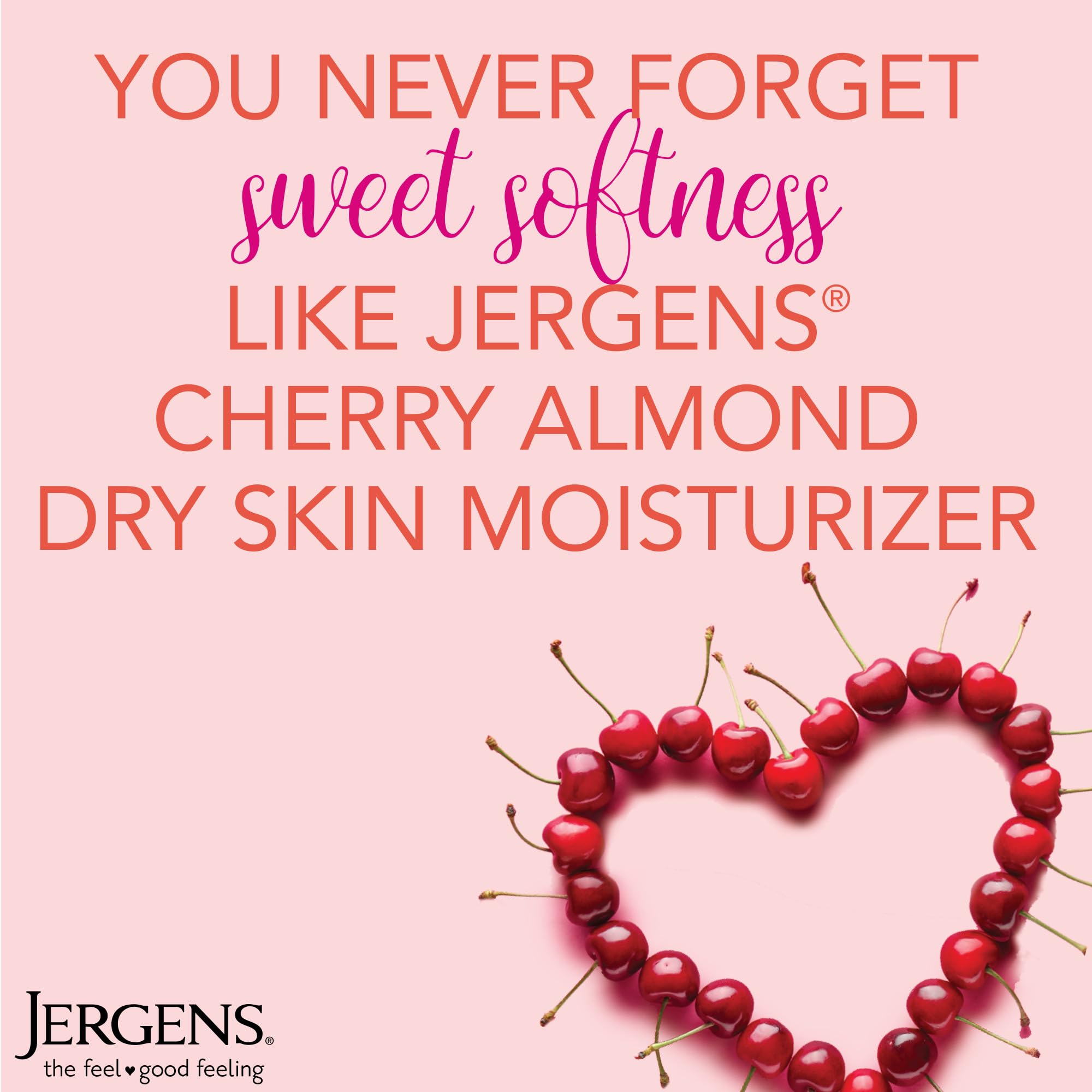 Jergens Original Scent Dry Skin Body Lotion, Hand and Body Moisturizer, Cherry Almond Essence, Dermatologist Tested, 21 Oz, Pack of 3