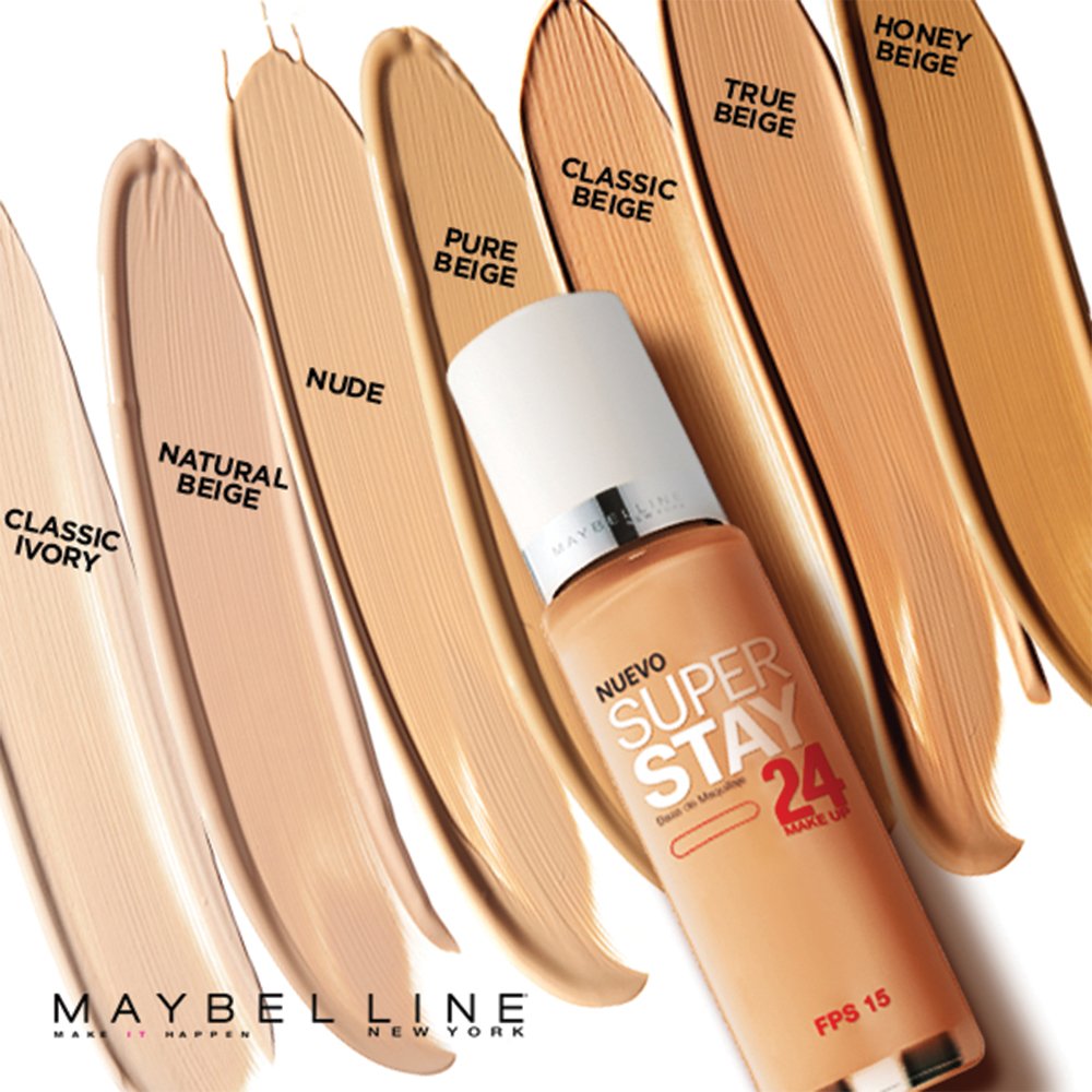 Maybelline New York Super Stay 24Hr Makeup, Classic Ivory, 1 Fluid Ounce