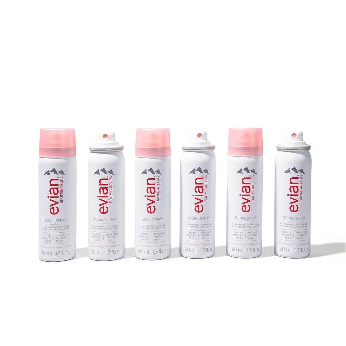 evian Natural Mineral Water Facial Spray, 1.7 oz. Travel Size (6 pack)