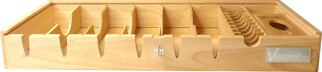 Vincent Master Case Vincent Master Case Bamboo Counter Top Tray Stylist Barber Tool Organizer Tray VT10200