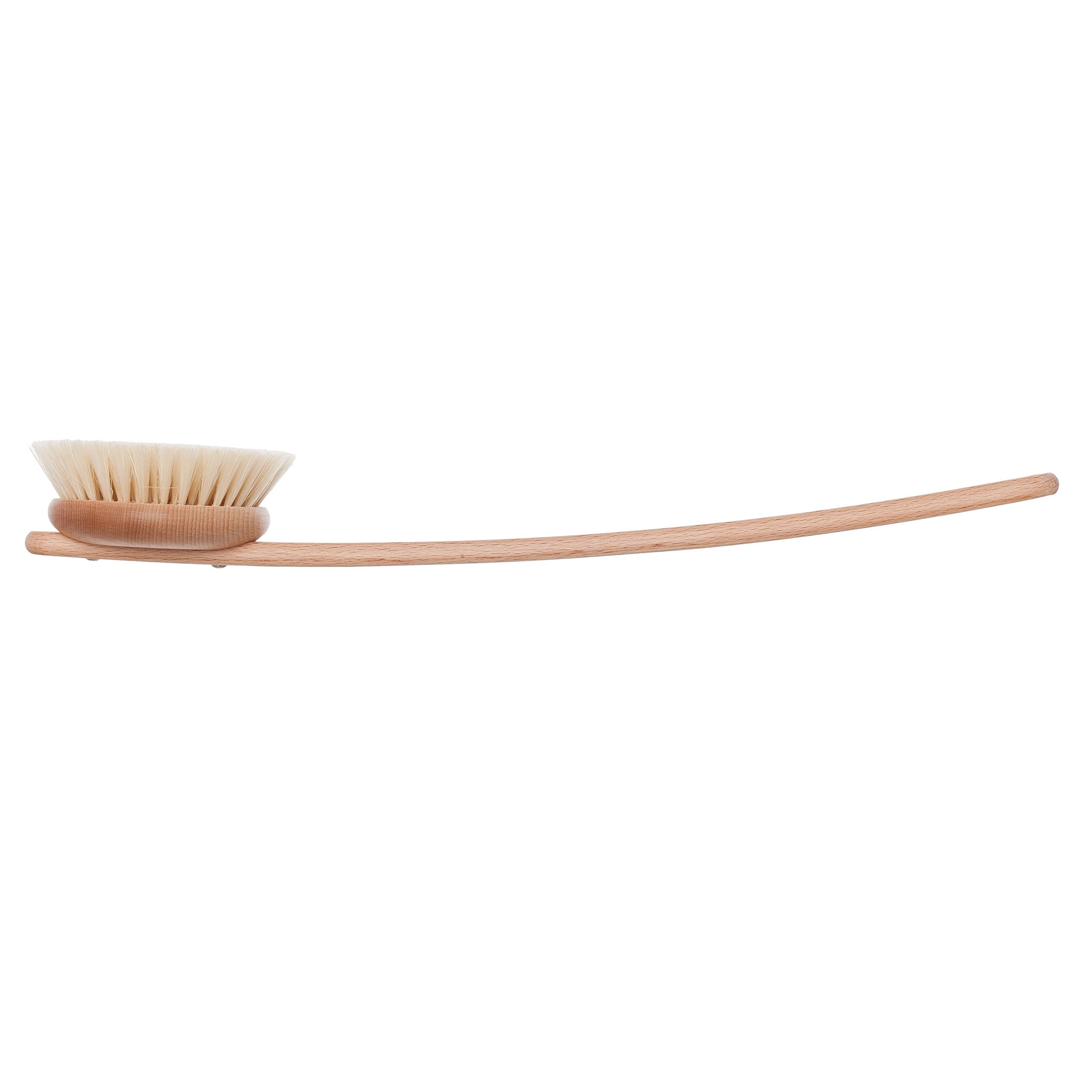 Oiled Beechwood with Pig Bristle : Bürstenhaus Redecker Natural Pig Bristle Bath Brush with Oiled Beechwood, 18-1/2-Inches