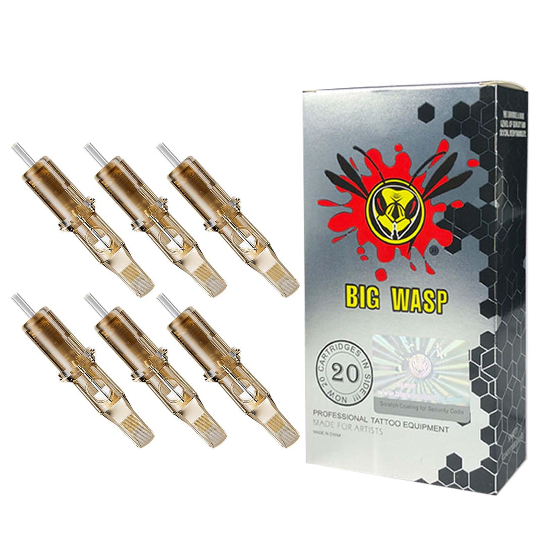 BIGWASP BIGWASP #12 Standard 11M1 Tattoo Needle Cartridges 11 Single Stack Magnum 20Pcs (Generation 3)