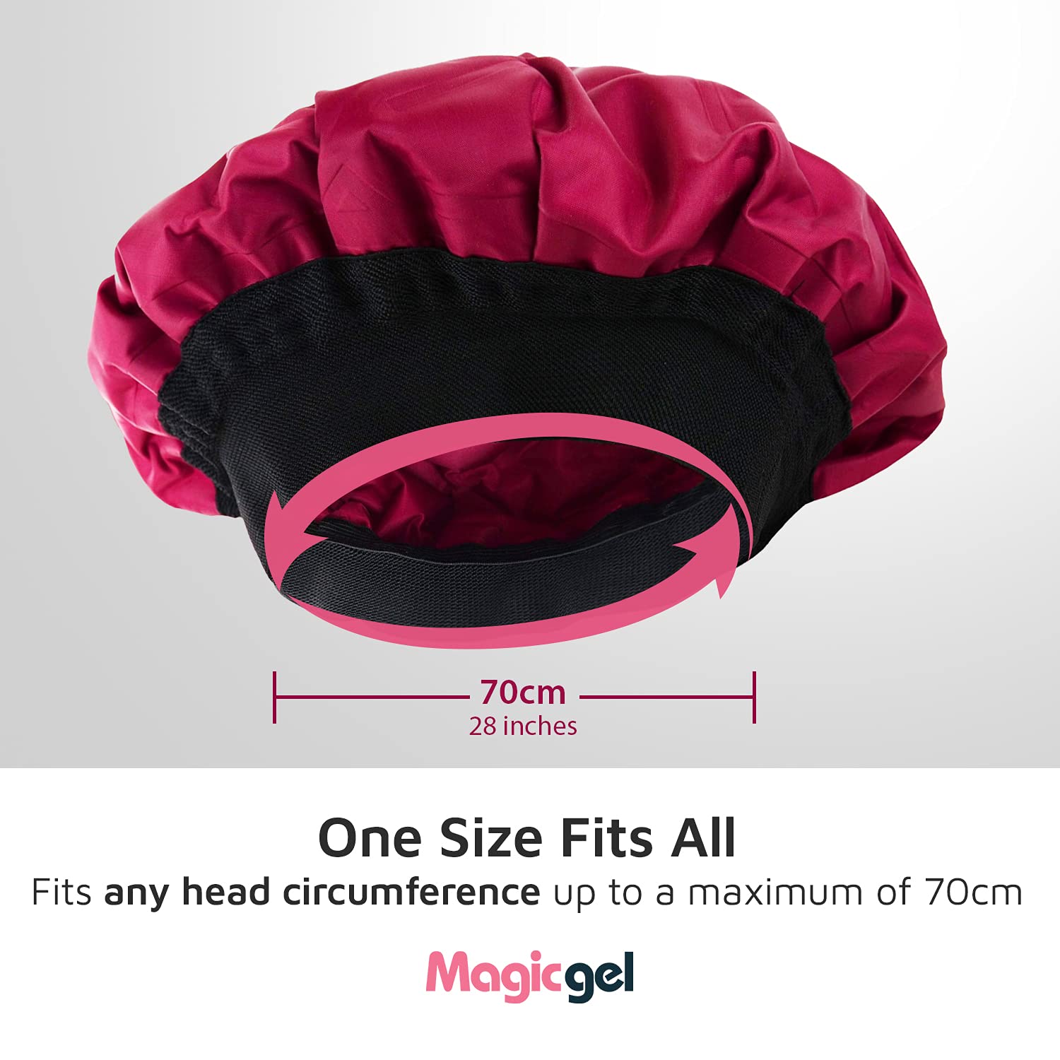 Magic Gel Premium Deep Conditioning Heat Cap. A Hot Head Cap to Hydrate, Moisturize and Condition. Thermal Cordless Hair Steamer for Damaged Hair (Natural Steam Treatment)