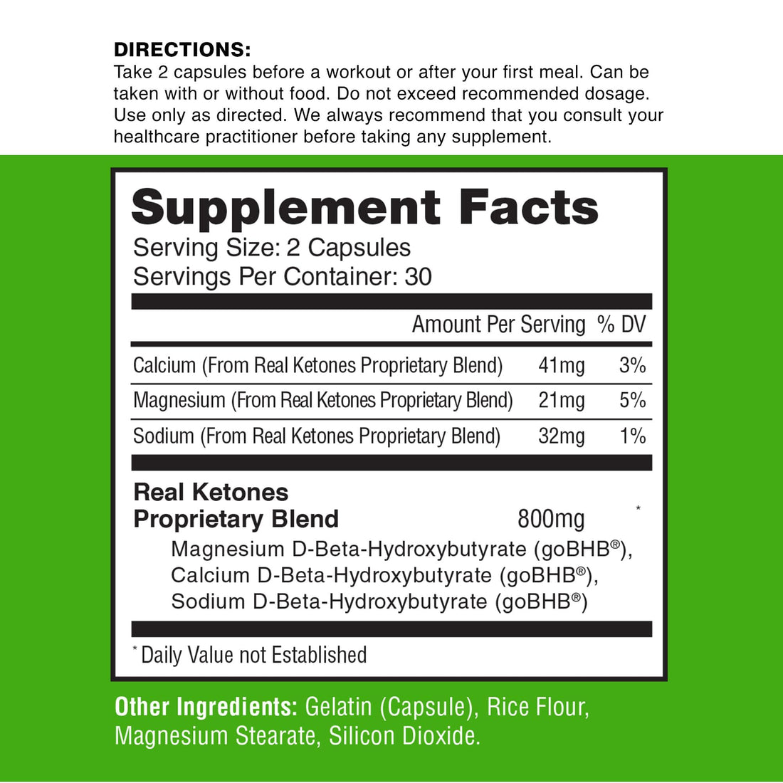 Keto BHB Salts Capsules - Sodium Calcium & Magnesium BHB Capsules with Patented goBHB Beta-Hydroxybutyrate Electrolytes - Exogenous Ketones Supplement for Enhanced Energy Focus & Rapid Ketosis