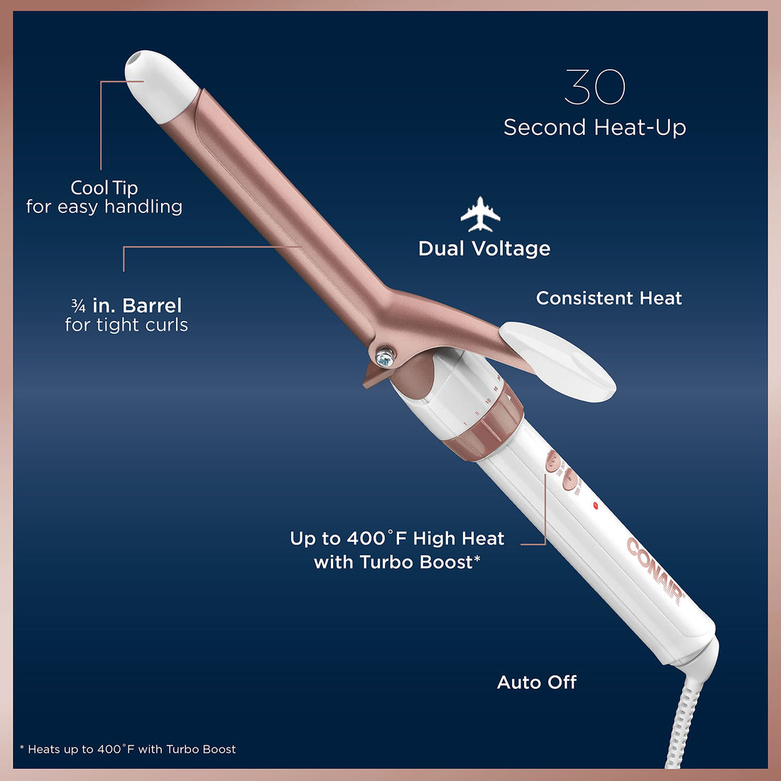 Conair Double Ceramic Curling Iron - 3/4, Corded Electric, Multi