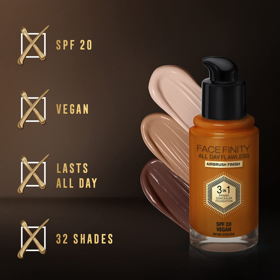 Max Factor Max Factor Xperience Spf 10 Weightless Foundation liquid Foundation Natural finish No. 100 Sun Tan 30 ml