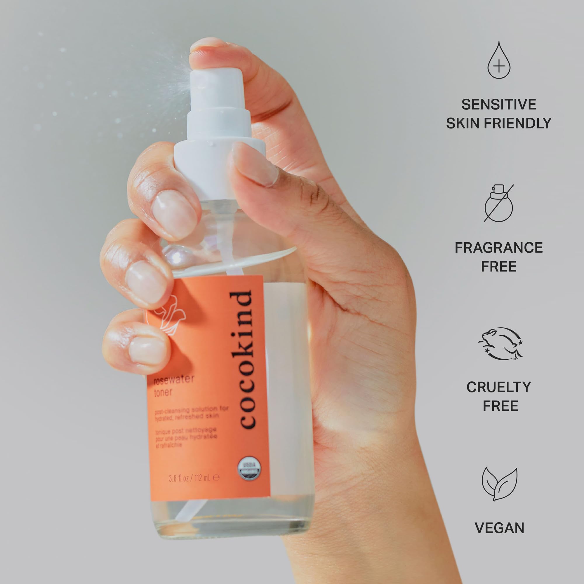 cocokind Organic Rosewater Facial Toner 4 fl.oz