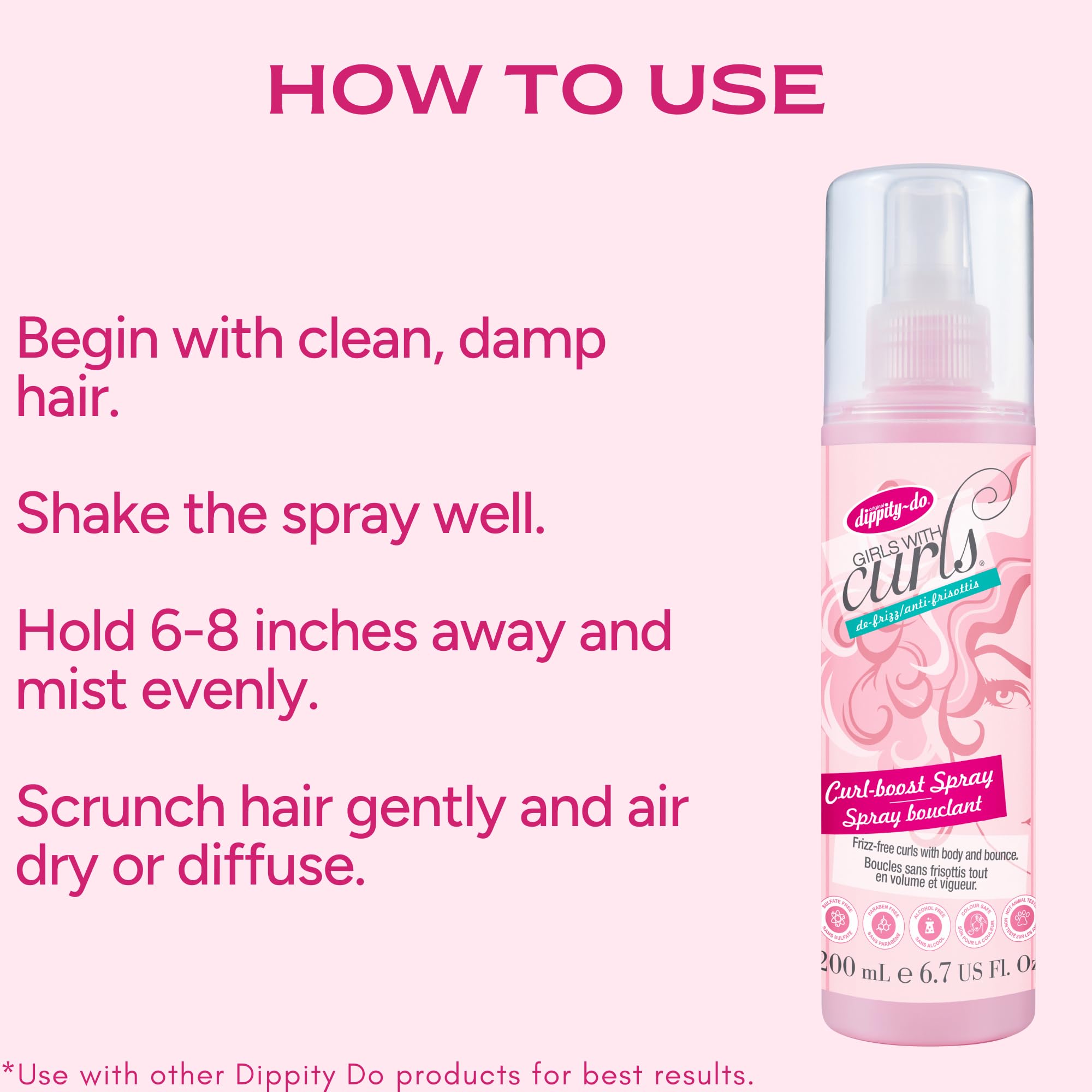 Dippity-Do Girls With Curls Curl Boost Spray, 6.7 Oz