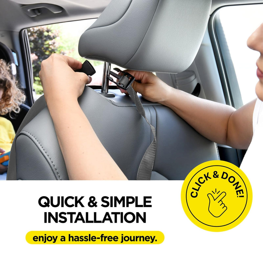 lebogner Back Seat Cover for Kids, 2 Pack X-Large Waterproof Kick Mats Backseat Protector, Durable Car Seat Back Protectors for Vehicles to Protect from Dirt, Mud & Scratches, Fits Most SUVs, Grey