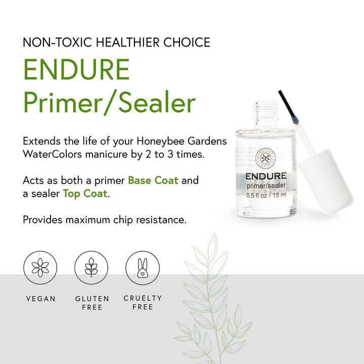 Honeybee Gardens Endure Primer Sealer for Nails, 0.5 fl oz.