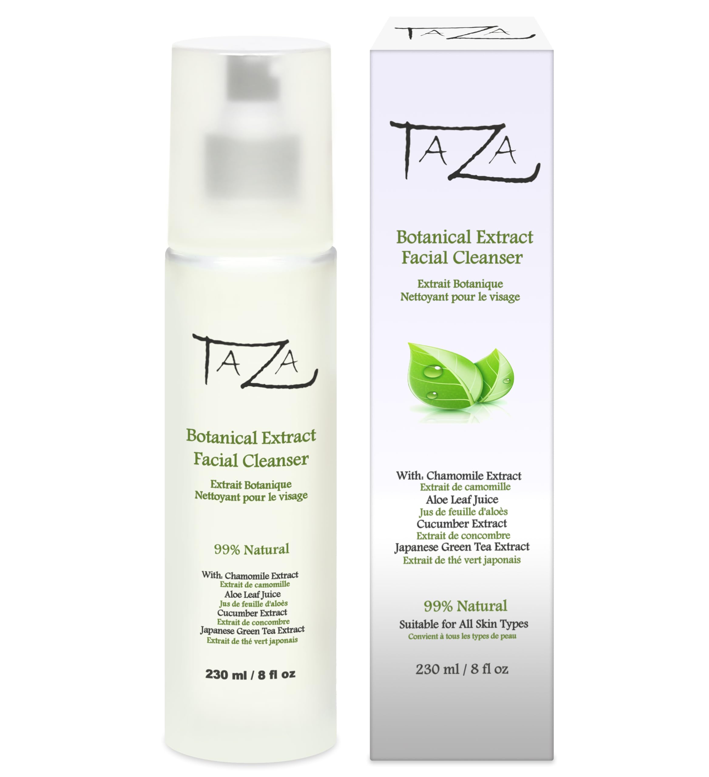 Premium Taza Natural Botanical Extract Facial Cleanser