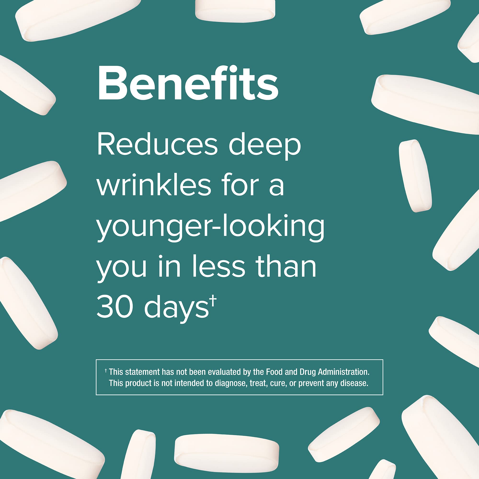 Webber Naturals Collagen30 Anti-Wrinkle, 2,500mg of Bioactive Collagen Peptides Per Serving, 180 Tablets, Helps Reduce Deep Wrinkles, Fine Lines & Stimulates Skin Cells, Non GMO, Dairy & Gluten Free