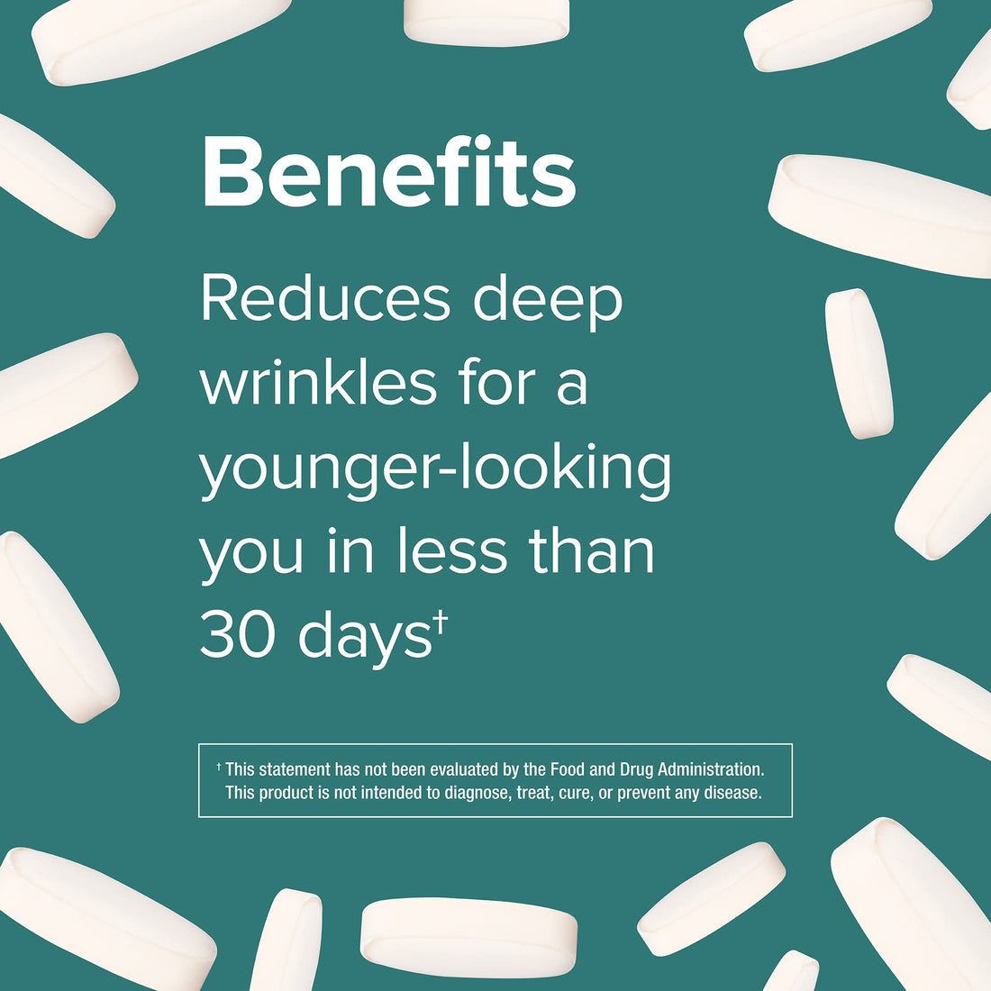 Webber Naturals Collagen30 Anti-Wrinkle, 2,500mg of Bioactive Collagen Peptides Per Serving, 180 Tablets, Helps Reduce Deep Wrinkles, Fine Lines & Stimulates Skin Cells, Non GMO, Dairy & Gluten Free