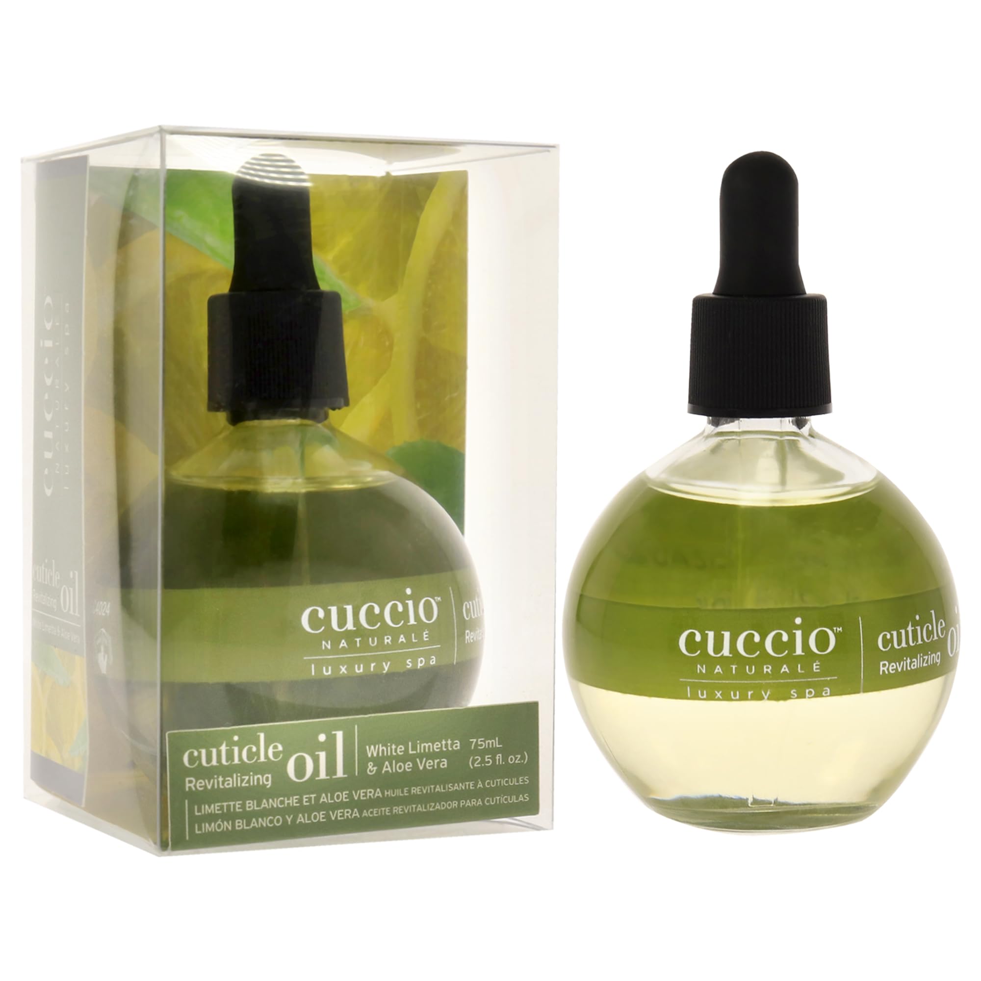 Cuccio Naturale Revitalizing Cuticle Oil - Hydrating Oil For Repaired Cuticles Overnight - Remedy For Damaged Skin And Thin Nails - Paraben/Cruelty-Free Formula - WHITE LIMETTA & ALOE VERA 75 ml