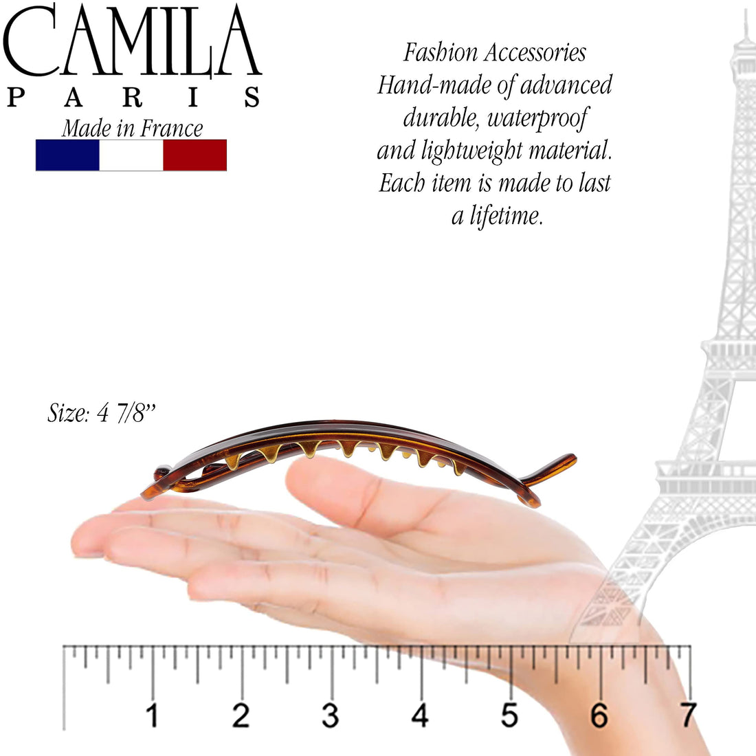 Cp2315, Barrette, Ponytail Holder Large Tortiose Shell