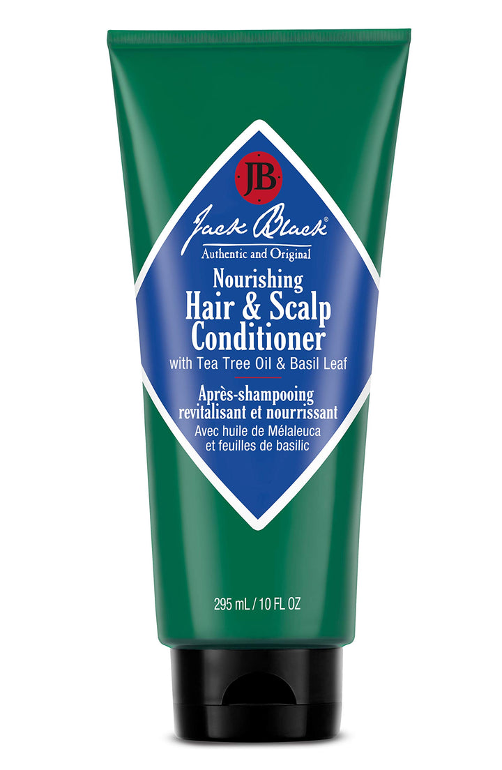 Jack Black Nourishing Hair & Scalp Conditioner – Tea Tree Leaf Oil & Basil Leaf – For All Hair Types, Hair Products for Men, Tea Tree Conditioner for Men, Scalp Moisturizer