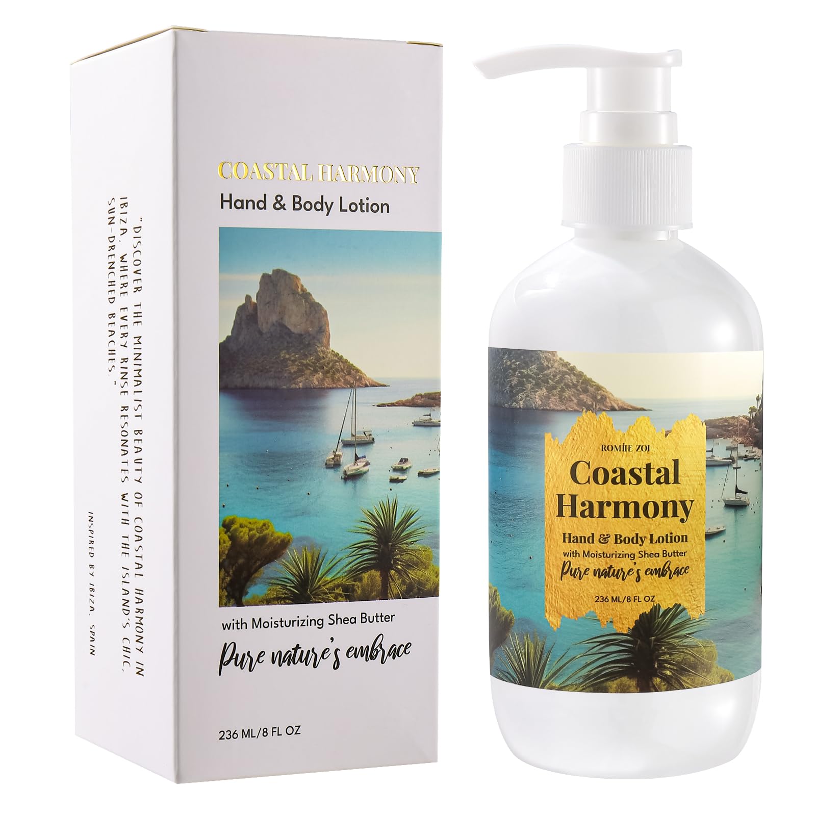 ROMIIE ZOI Ibiza Coastal Harmony Hand & Body Lotion - Island Breeze Scent, 236ml (8 fl oz)
