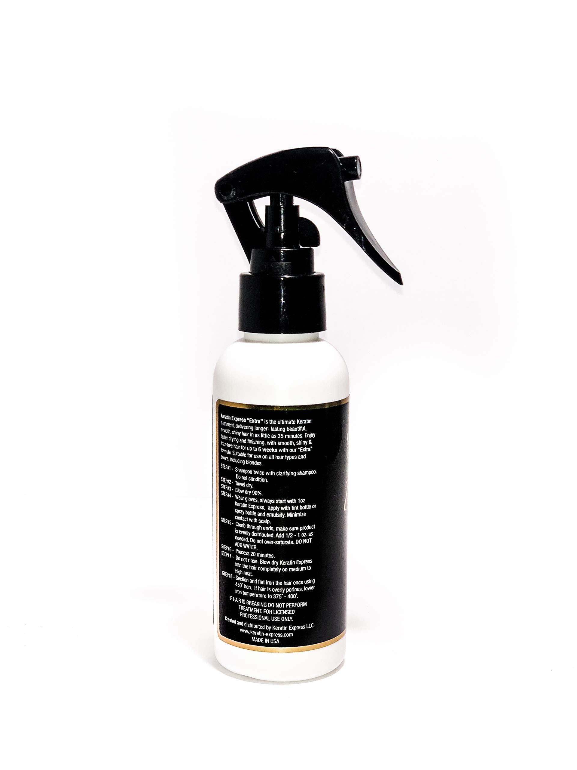 Keratin Express Extra Smoothing Treatment up to 6 weeks, 4 fl oz for Fine Hair. For Course Hair Use Keratin Express Plus. Do not use it on Pregnant Women and Children; it contains Formaldehyde.