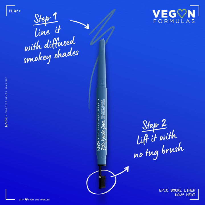 NYX PROFESSIONAL MAKEUP Epic Smoke Liner, Vegan Smokey Eyeliner - Navy Heat (Navy Blue)