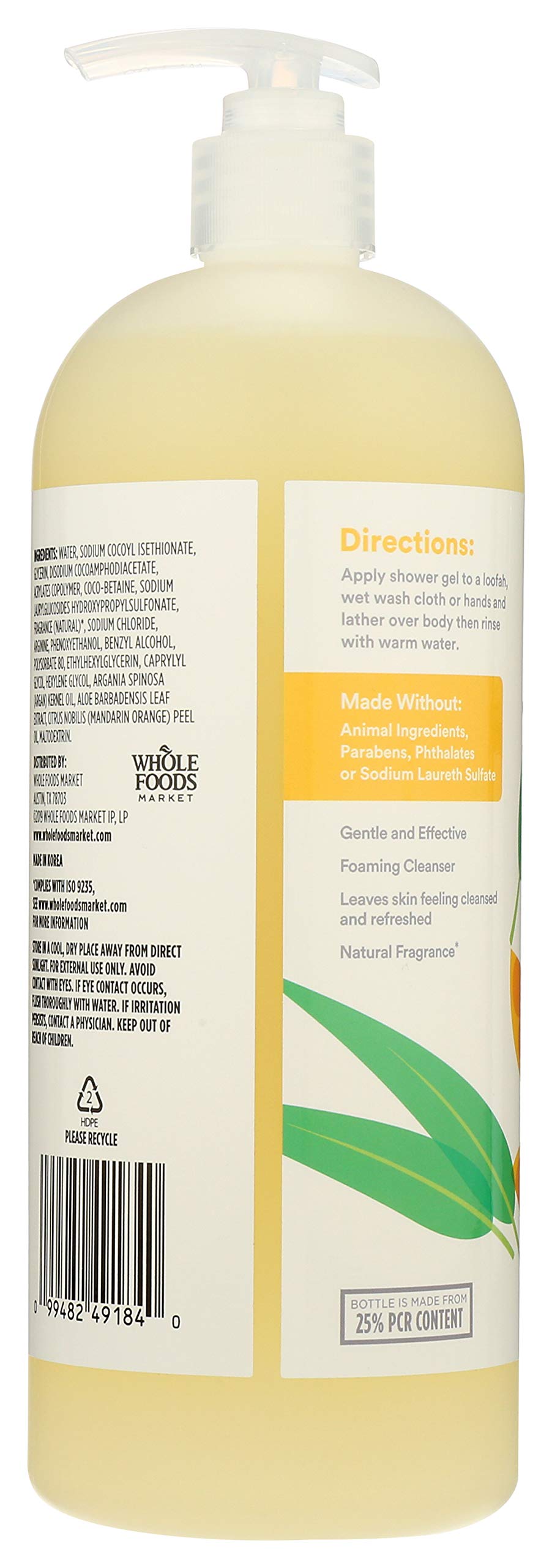 365 by Whole Foods Market, Shower Gel Satsuma & Eucalyptus, 32 Fl Oz