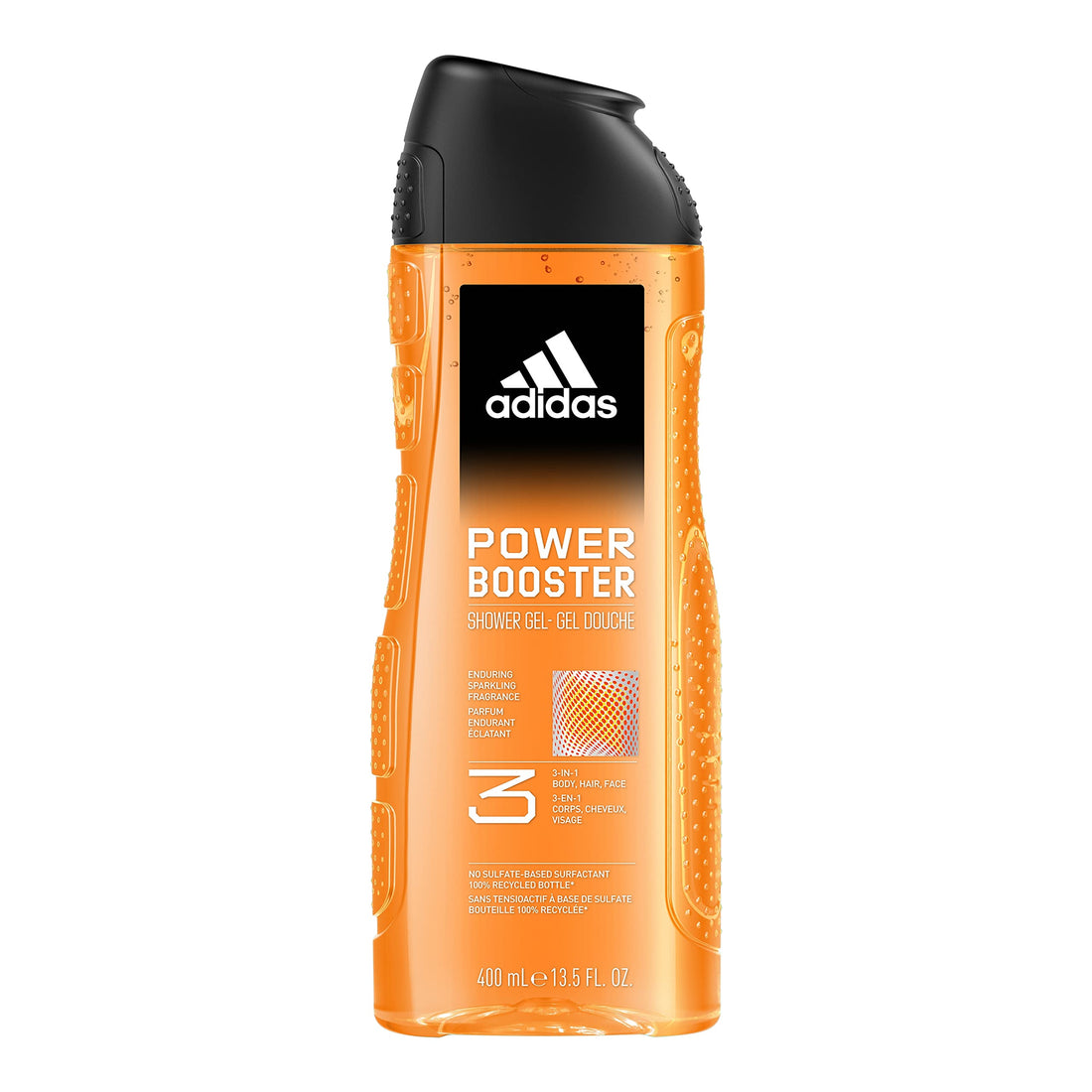 CONFETTIWOW adidas - Power Booster 3-in-1 Shower Gel & Shampoo for Men 400ml