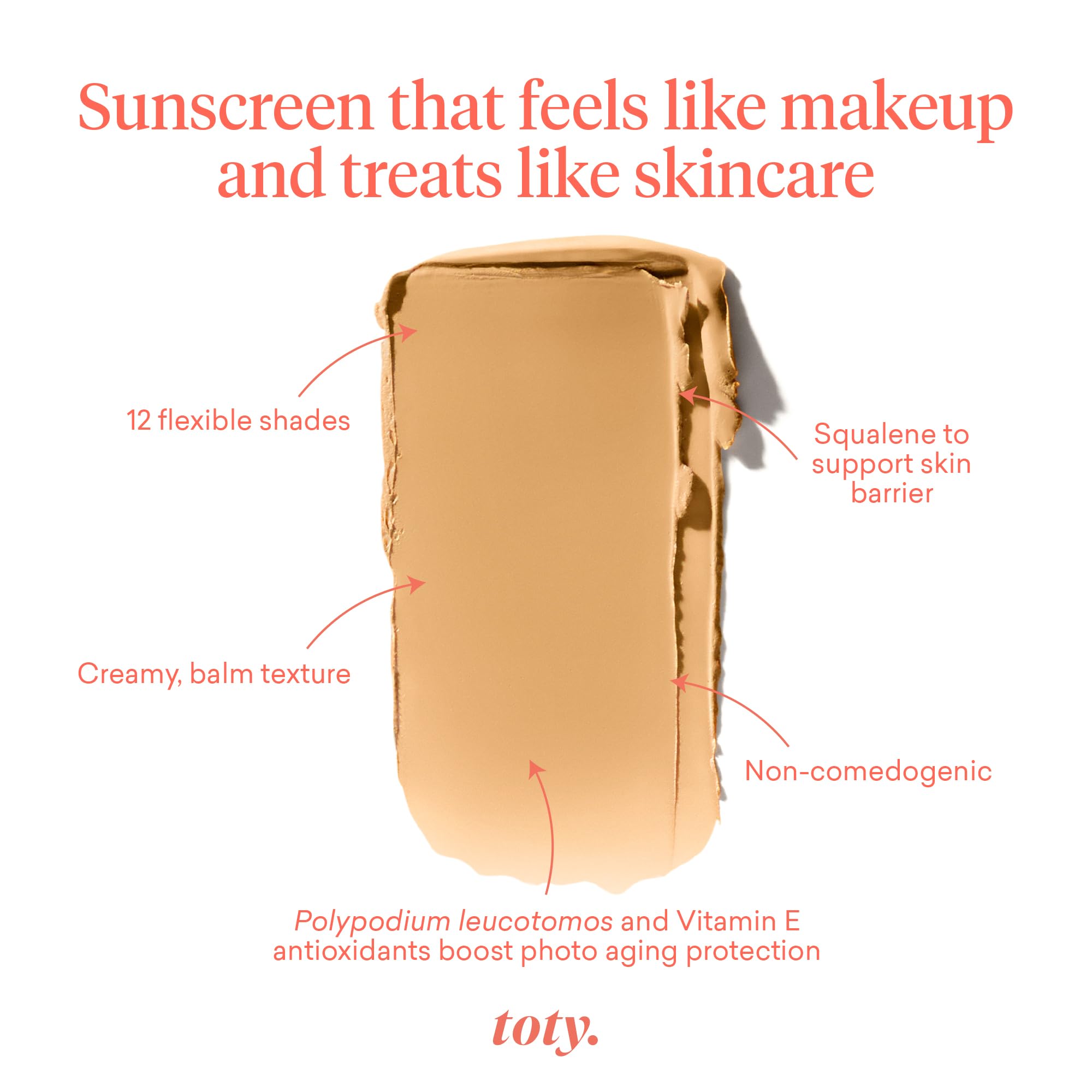 Toty by Sofia Vergara - Ilumina CC Creamy Compact SPF 50+ Mineral Broad Spectrum Sunscreen for Face - Tinted Blurring Balm SPF- Matte, Light Coverage - Water & Sweat Resistant - All Skin Types - 2C