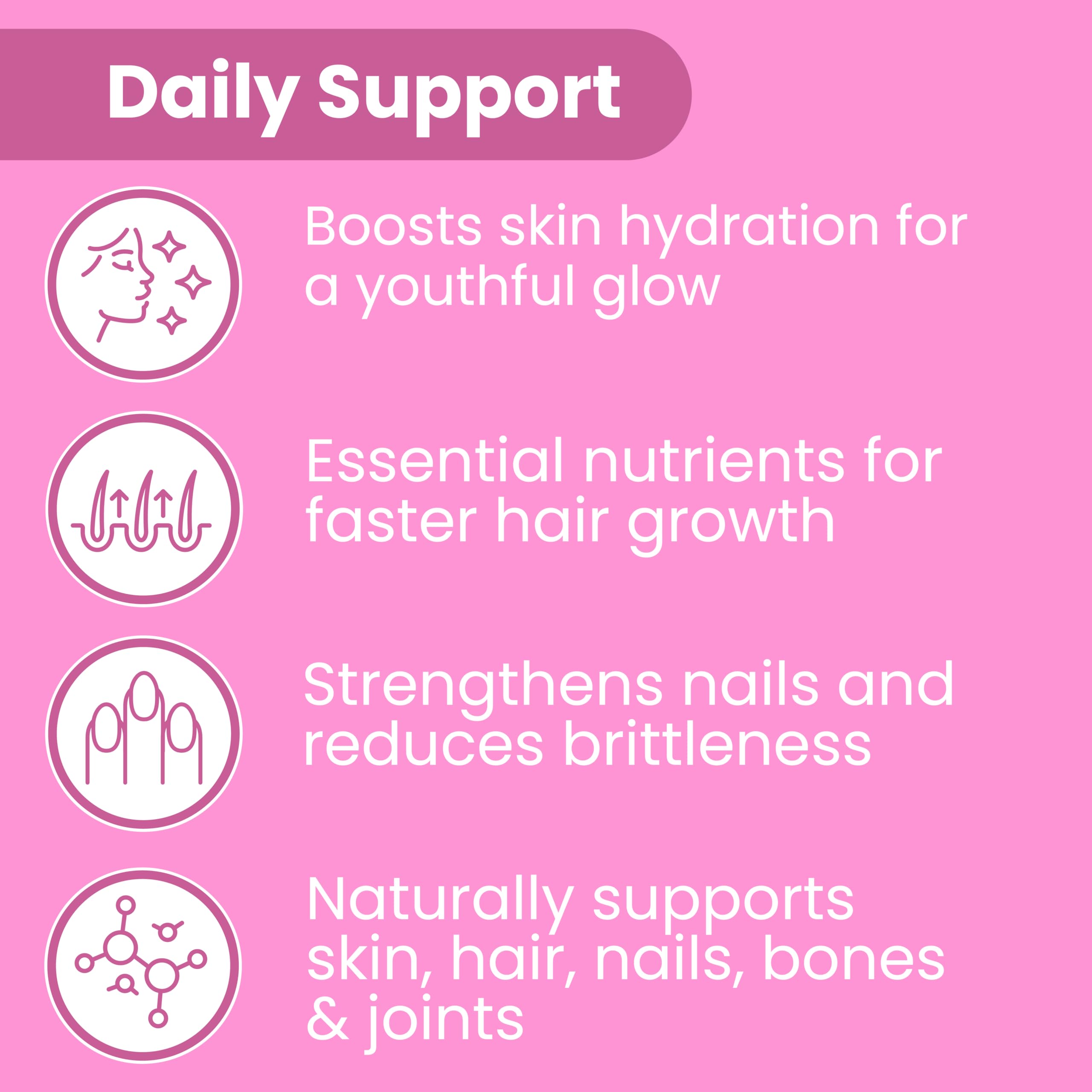 Sanar Naturals Biotin Collagen Pills - Hair Skin and Nails Vitamins, Boost Hair Growth - Hydrolyzed Collagen Peptides for Women & Men, Biotin Supplement with Vitamin C, 150 Capsules