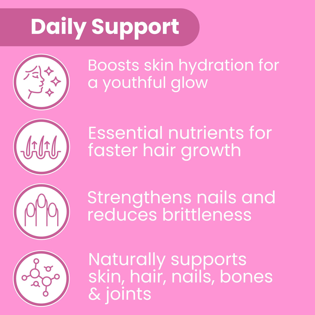 Sanar Naturals Biotin Collagen Pills - Hair Skin and Nails Vitamins, Boost Hair Growth - Hydrolyzed Collagen Peptides for Women & Men, Biotin Supplement with Vitamin C, 150 Capsules