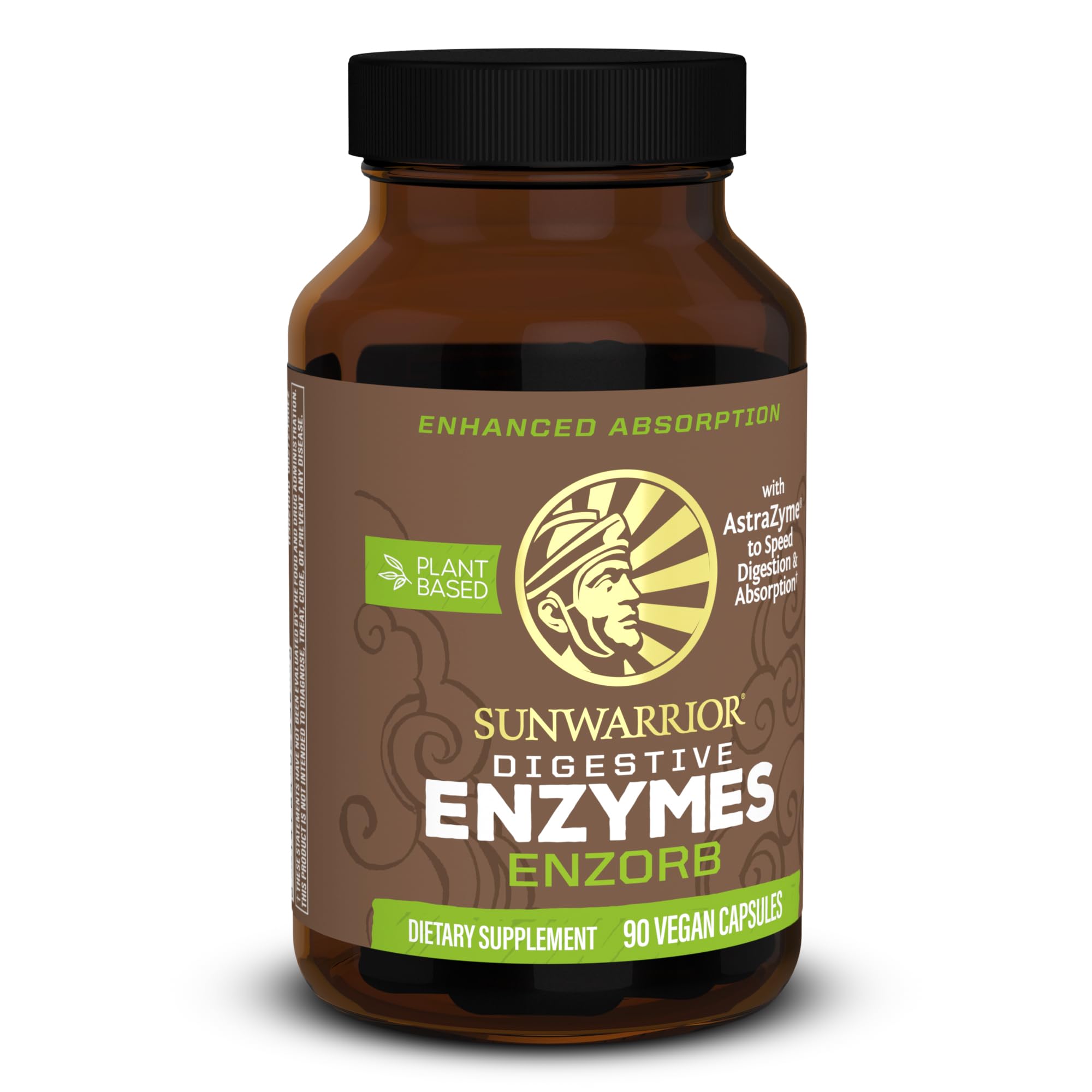 Sunwarrior Digestive Enzymes Probiotic | Plant Based & Vegan with Spore Based Probiotic Essential Supplements to Support Optimal Health for Men & Women Digestive Enzyme Supplements | Enzorb