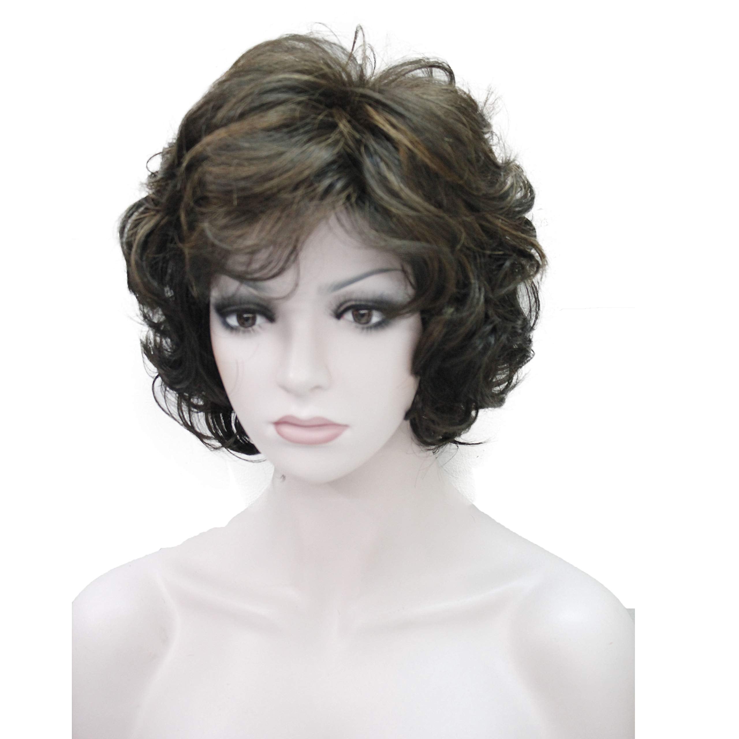 Wigingway #4Tt27: Wiginway Ladies Wigs Short Wavy Bob Wigs For Women Synthetic Capless Full Wig 9 Colors