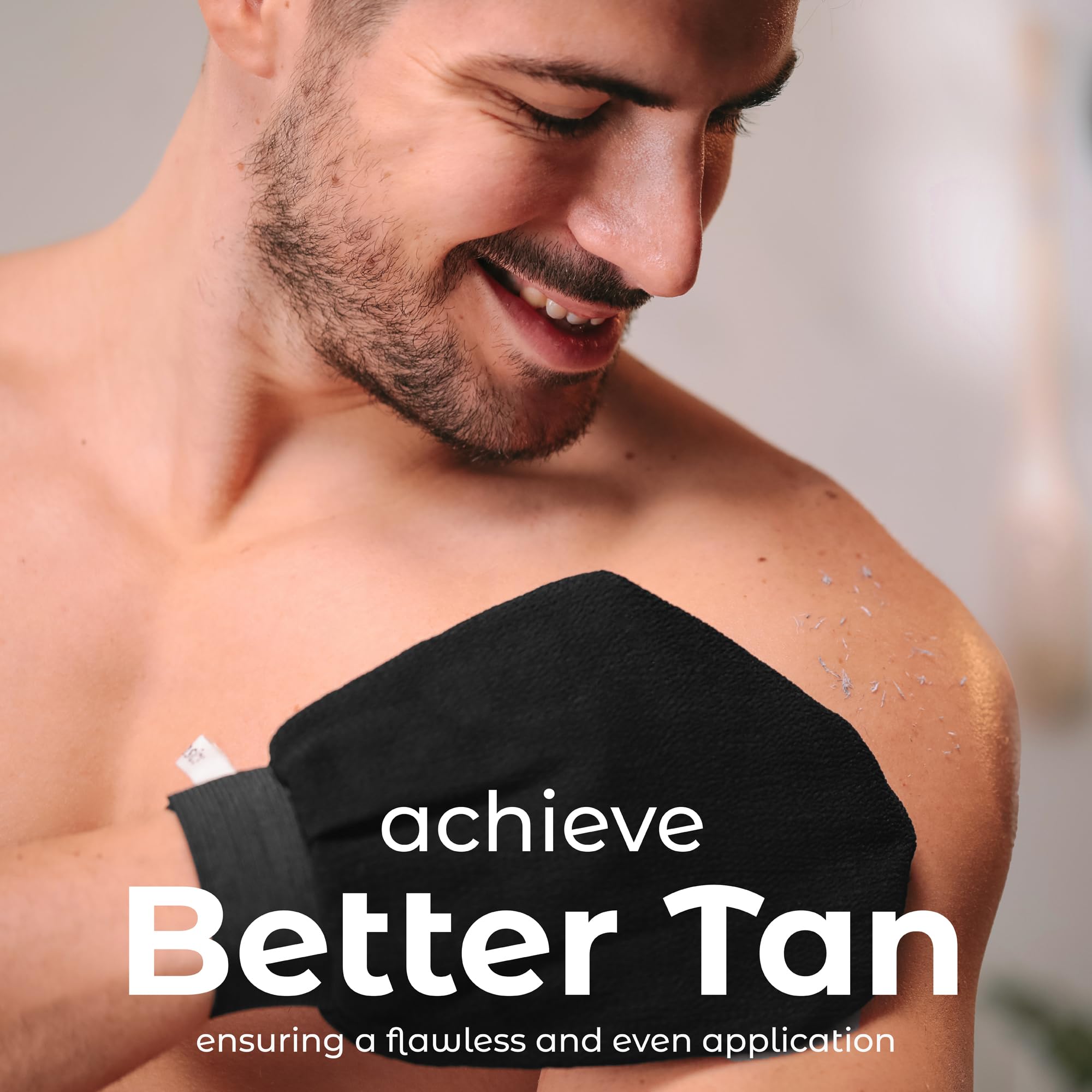 MainBasics Korean Exfoliating Mitts (2-Pack) – Deep Cleansing Body Scrubbers for Dead Skin Removal, Spray Tan Prep & Keratosis Pilaris Treatment