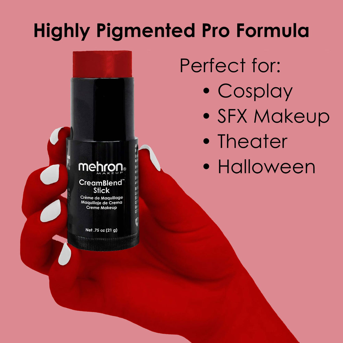 Mehron Makeup CreamBlend Stick (.75 oz) (RED)