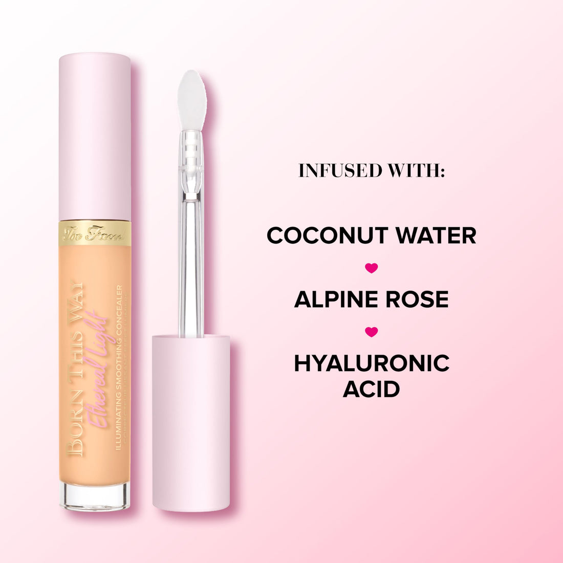 Too Faced Born This Way Ethereal Light Illuminating Smoothing Concealer | Hyaluronic Acid + Waterproof, 0.16 fl. oz., Vanilla Wafer