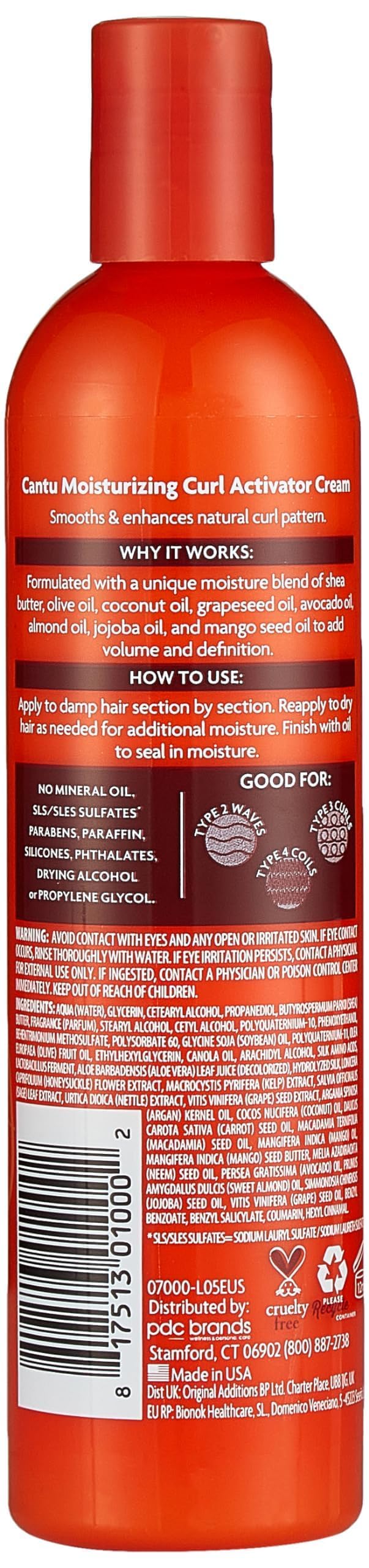 Cantu Shea Butter Moisturizing Curl Activator Cream 12 Oz., Ivory (0002)