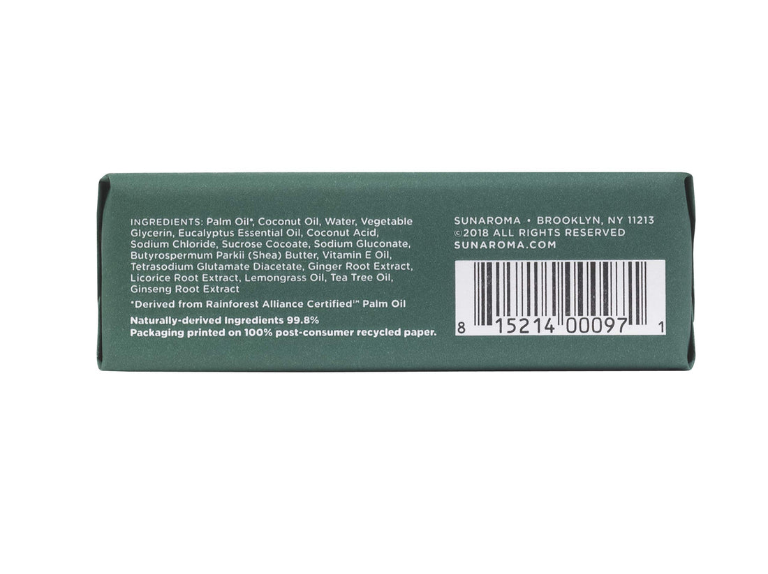 Sunaroma Eucalyptus with Tea Tree Oil & Ginger Soap (Pack of 1)