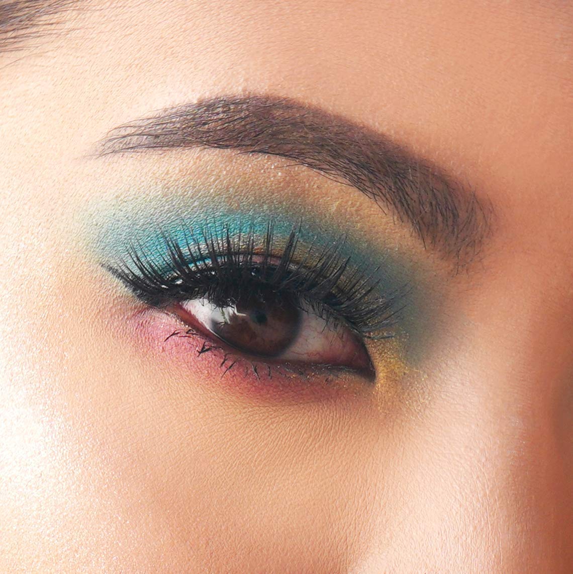 Klara Cosmetics 24 Shade Eyeshadow Palette Ibiza glamorous shimmers bold mattes strong pastel tones long lasting full pigment