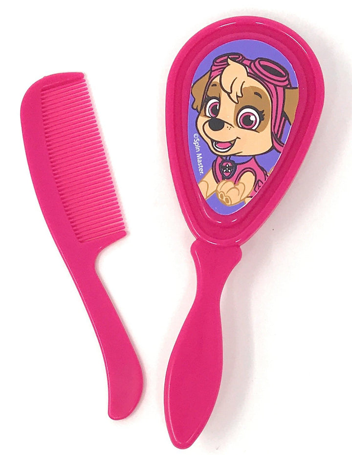 Paw Patrol Baby Toddler Comb & Brush Set Featuring Your Choice of Chase, Marshall, Skye or Everest (Skye Pink)
