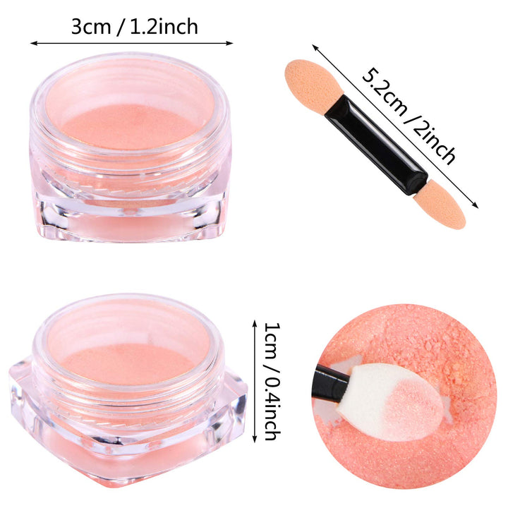 Ice Transparent Aurora Nail Powder, KISSBUTY 6 Colors Jelly Neon Rainbow Holographic Chameleon Powder Multi Chrome Nails Power Aurora Effect Iridescent Pigment Glitter Pearlescent Nail Art Glitters