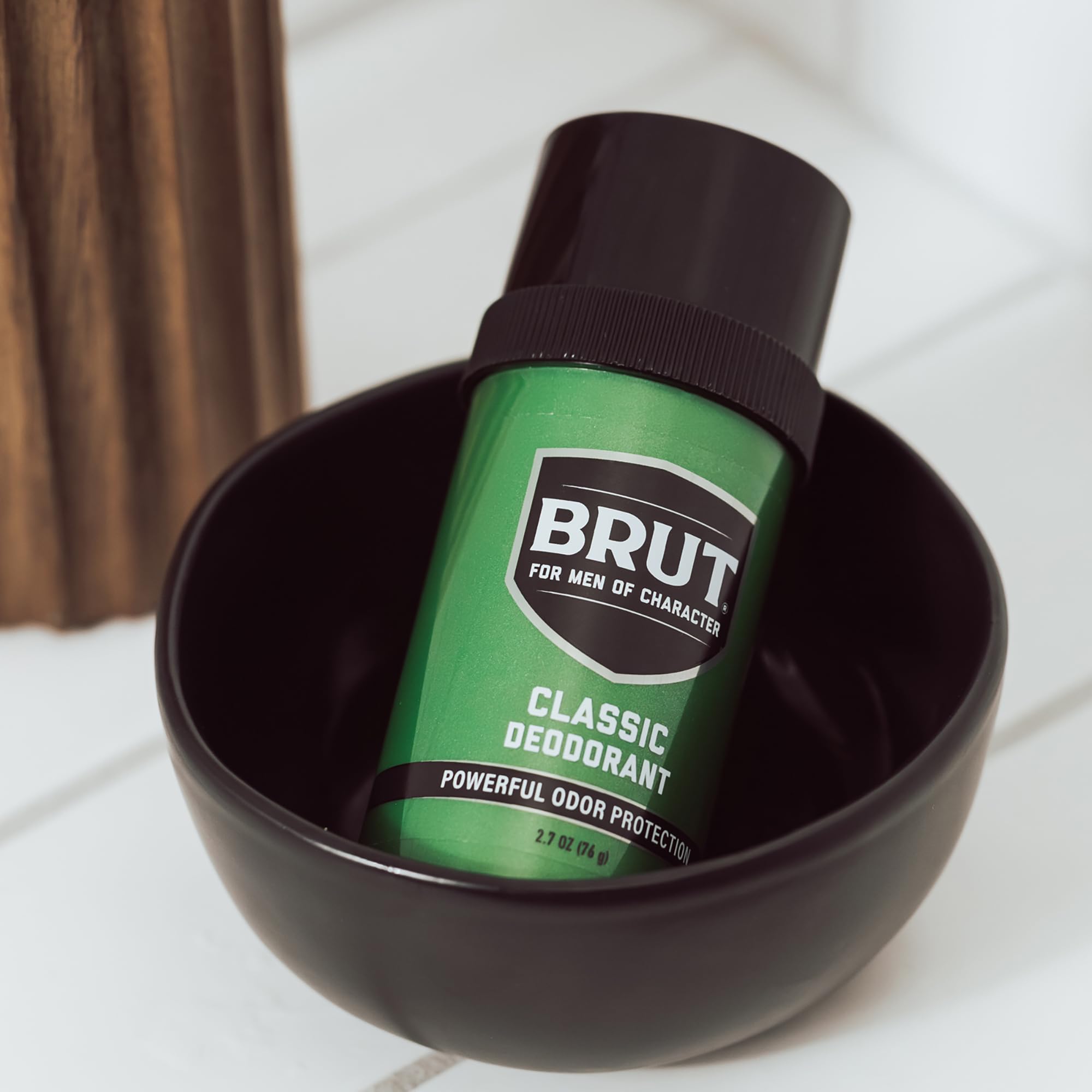 Brut Classic Round Deodorant Stick - Scented Deodorant for Men - Deodorant for All-Day Freshness - Powerful Odor Protection - Paraben Free - 2.7 oz