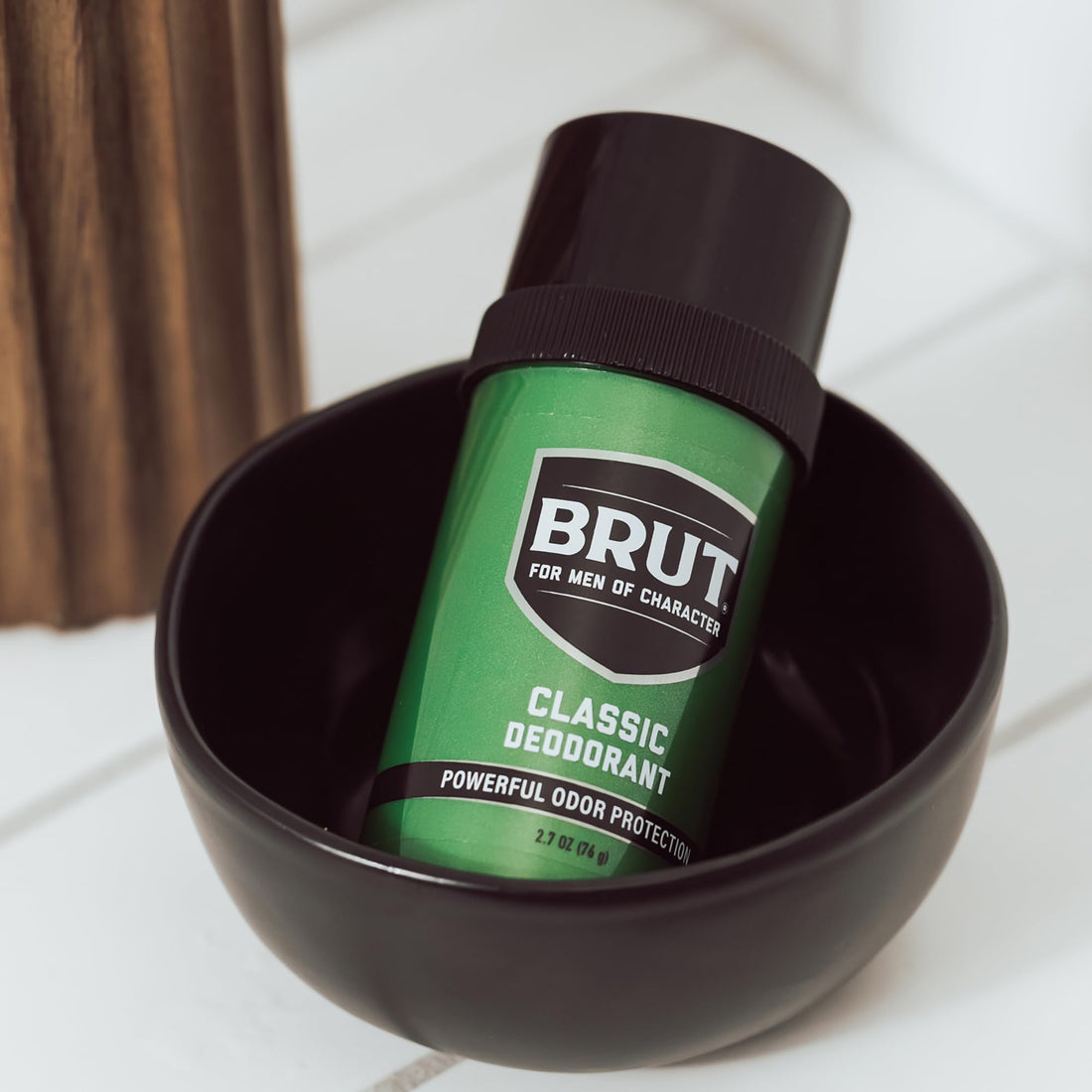 Brut Classic Round Deodorant Stick - Scented Deodorant for Men - Deodorant for All-Day Freshness - Powerful Odor Protection - Paraben Free - 2.7 oz